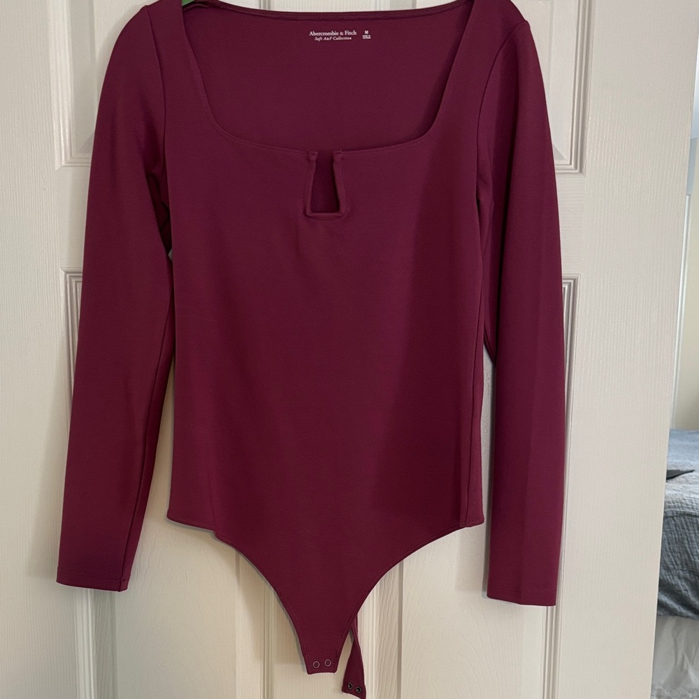 Women's Long Sleeve Bodysuit - Burgundy